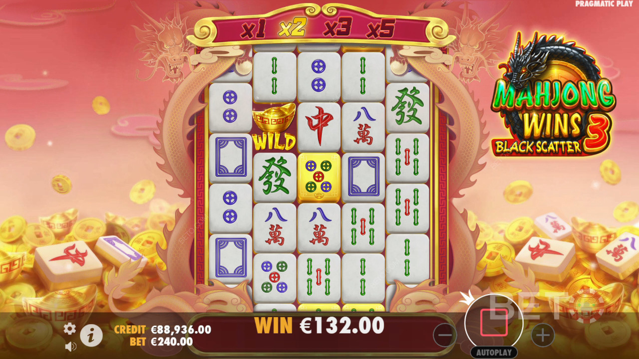 Mahjong Wins 3 - Musta scatter - Jaa vai ei?