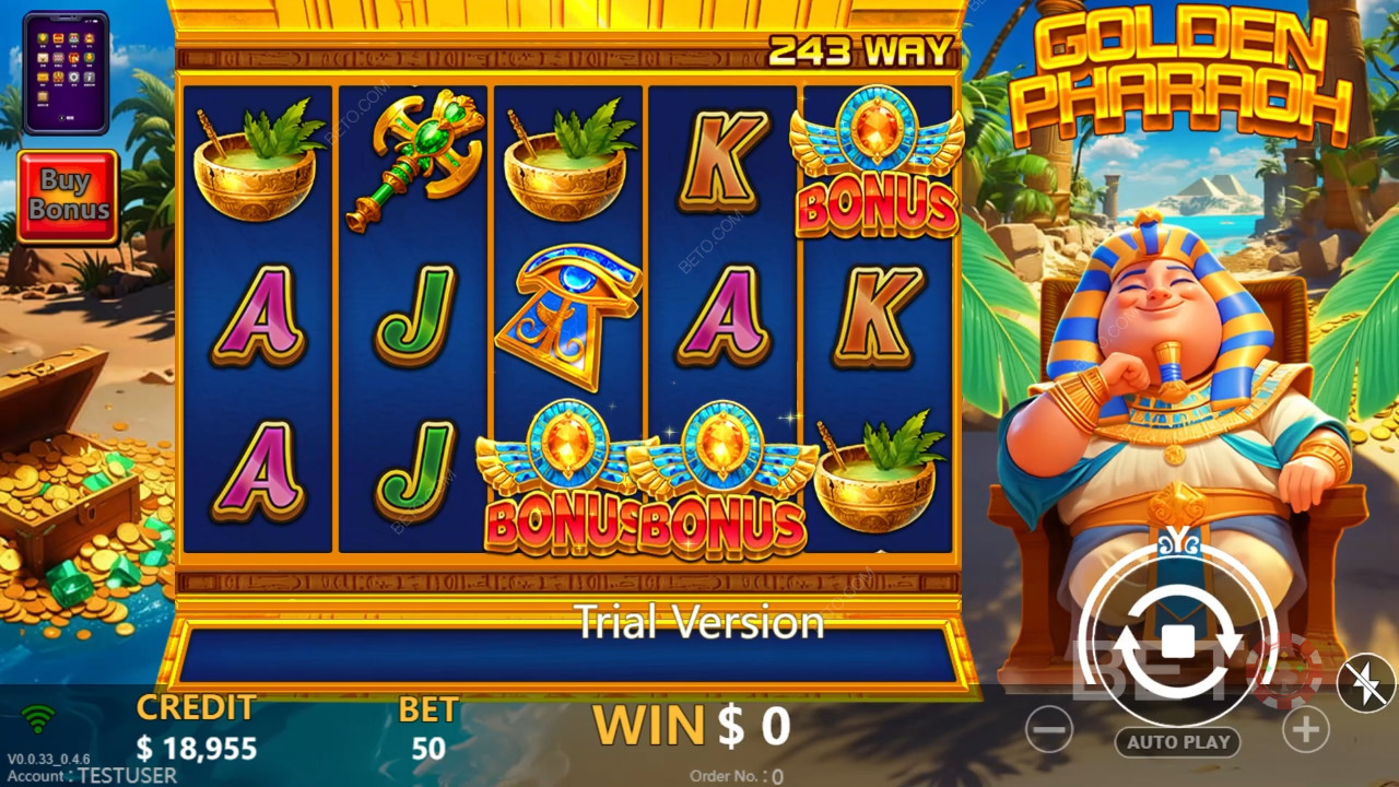 Golden Pharaoh arvostelu BETO Slotsilta