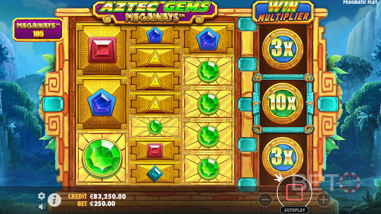 Aztec Gems Megaways arvostelu BETO Slotsilta