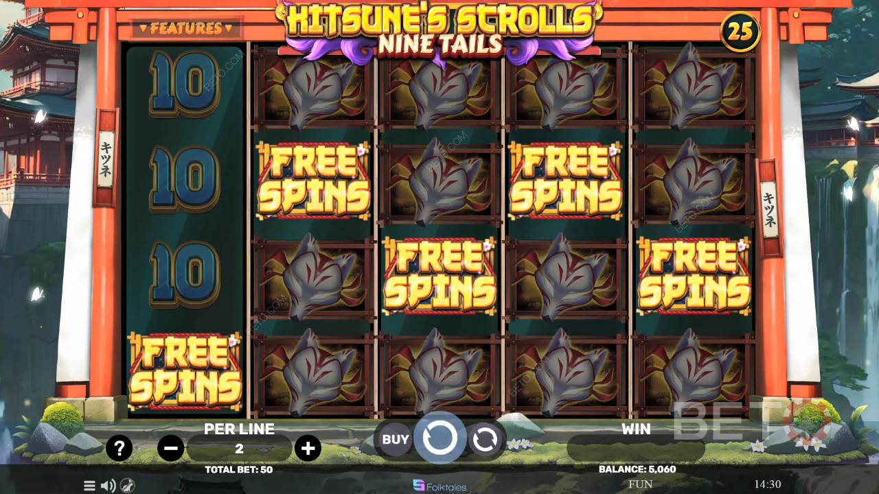 Kitsune's Scrolls Nine Tails Pelaa Ilmaiseksi