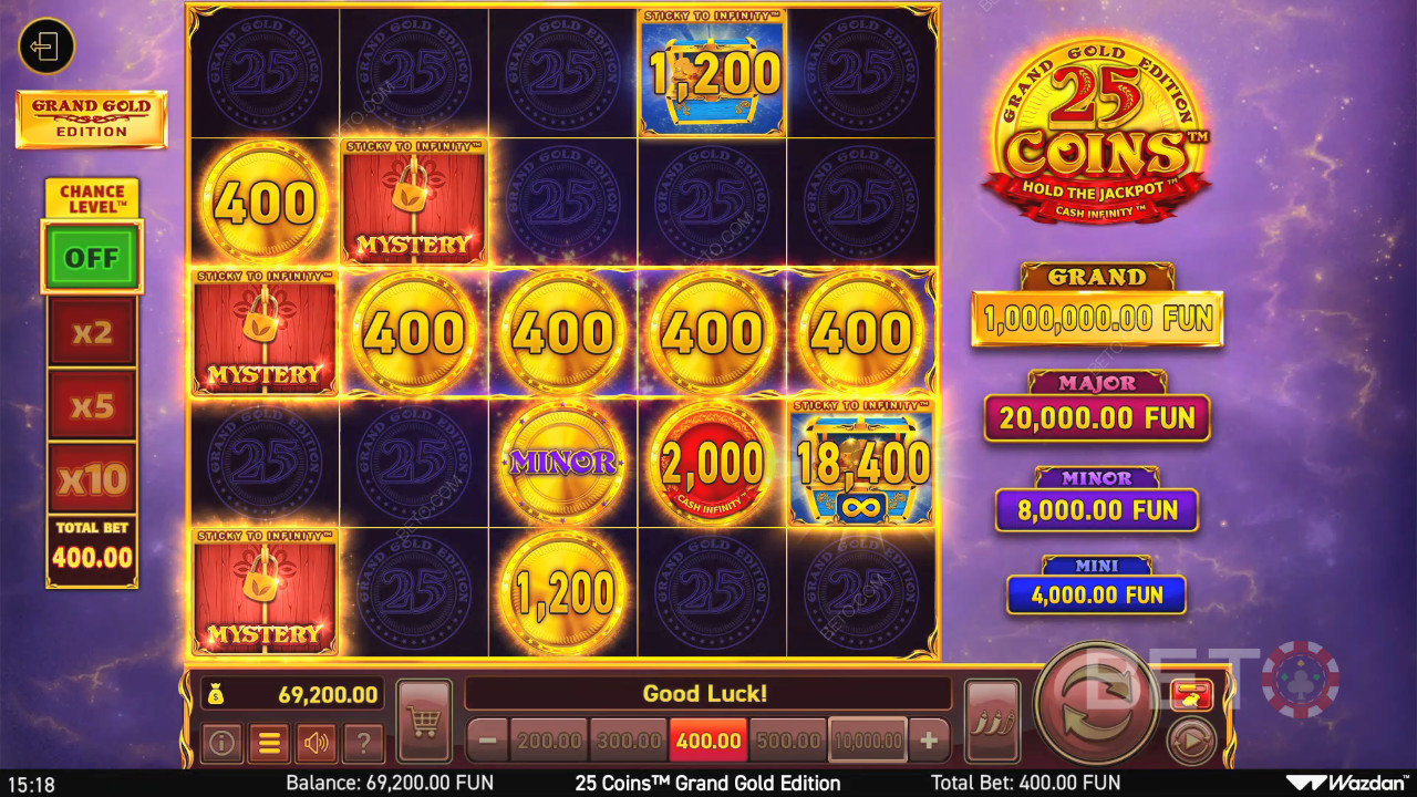 25 kolikkoa Grand Gold Edition arvostelu BETO Slotsilta