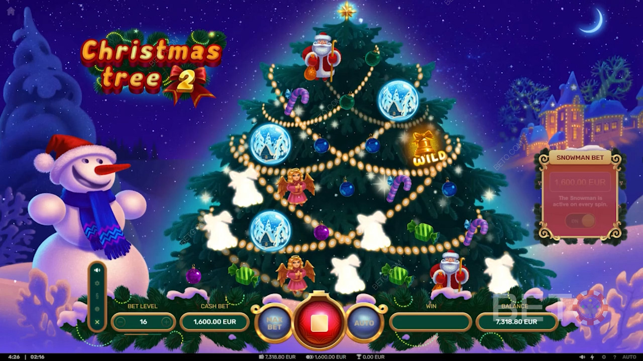 Nautianteliaista voitoista Christmas Tree2 -kolikkopelissä