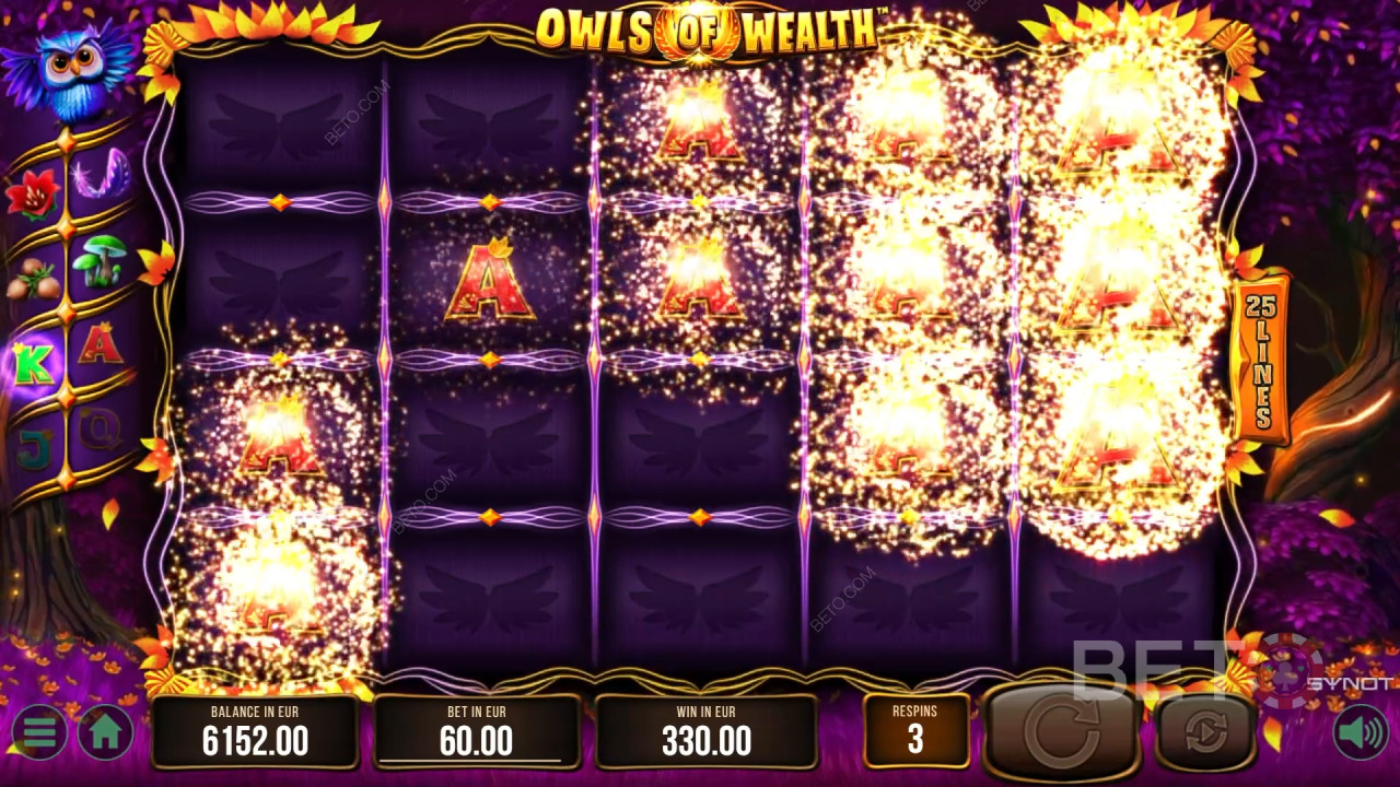 Owls of Wealth arvostelu BETO Slotsilta