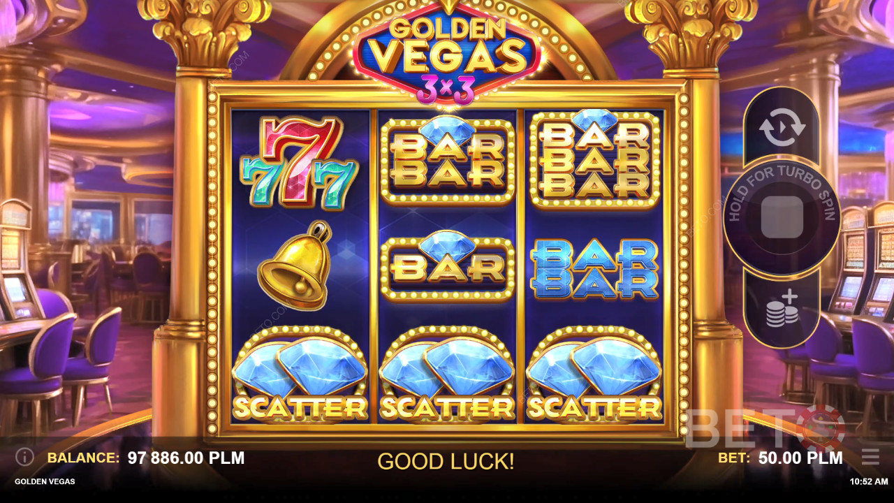 Golden Vegas 3x3 arvostelu BETO Slotsilta