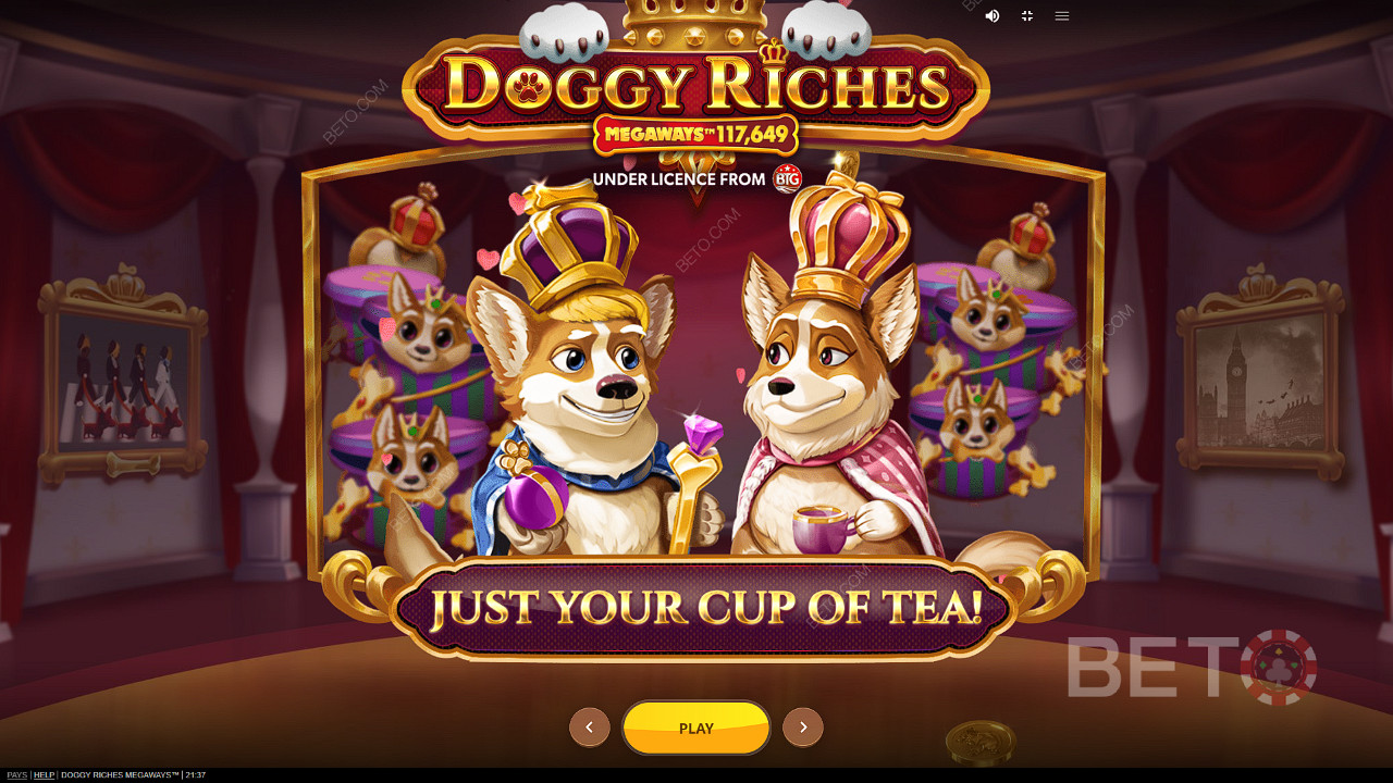 Nauti monista tehokkaista ominaisuuksista Doggy Riches Megaways -kolikkopelissä.