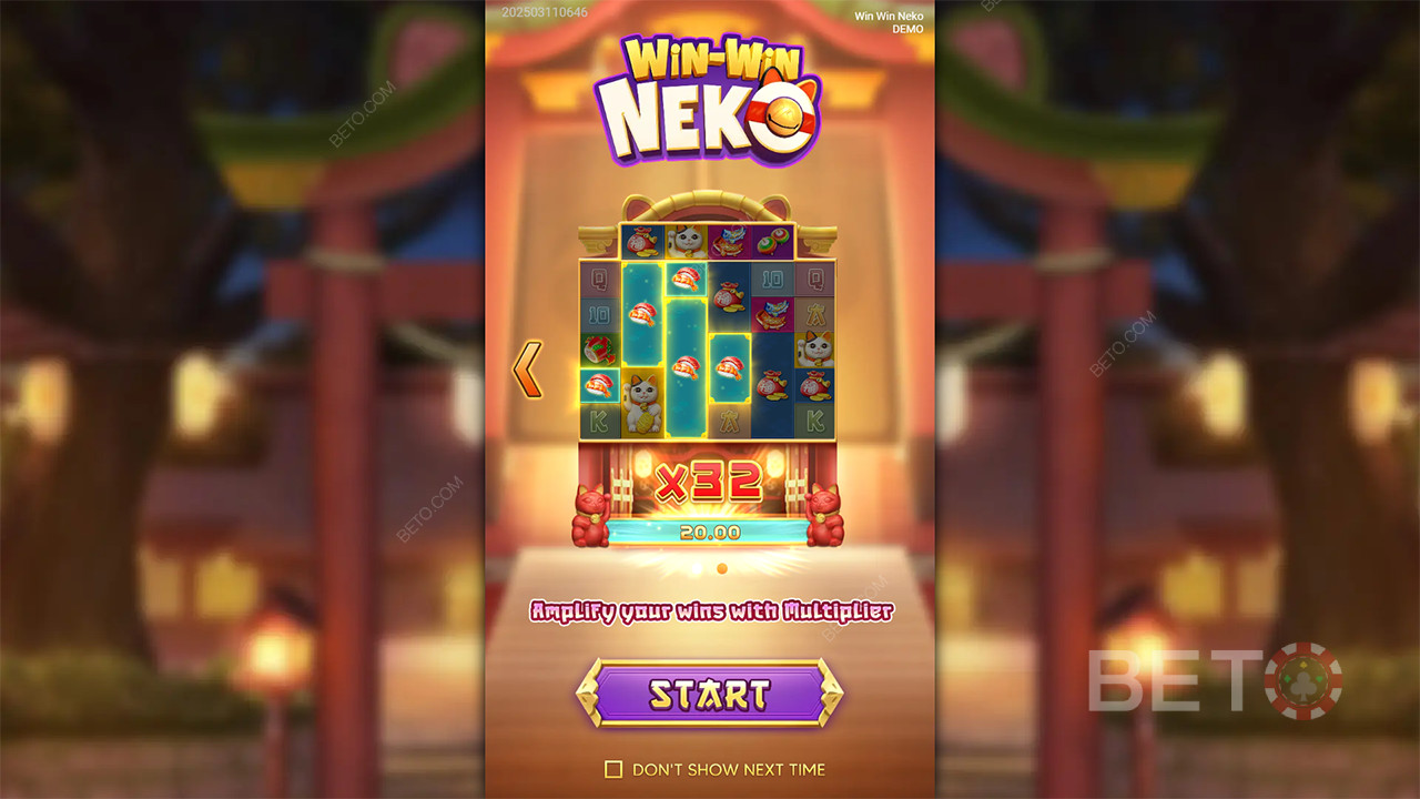 Voita 5,000x panoksesi Win Win Neko -nettikolikkopelissä!