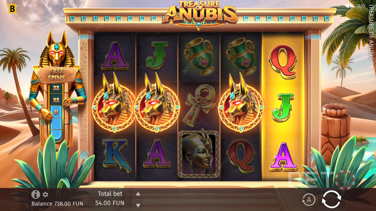 Treasure of Anubis arvostelu BETO Slotsilta
