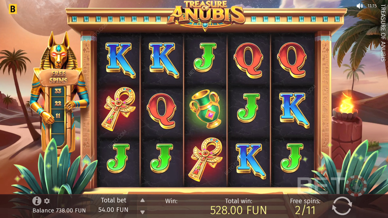 Kuinka pelata BGamingin Treasure of Anubis -peliä?