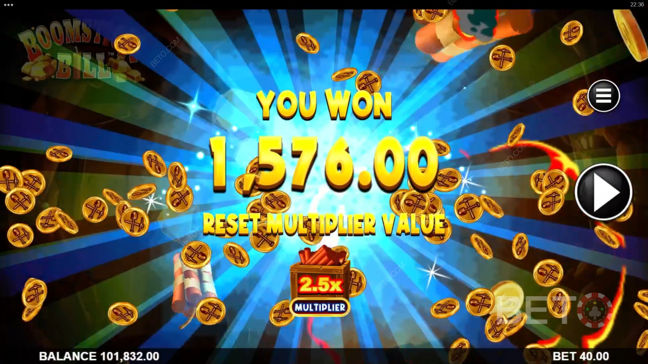 Voita 5,000x panoksesi Boomstick Bill -kolikkopelissä!