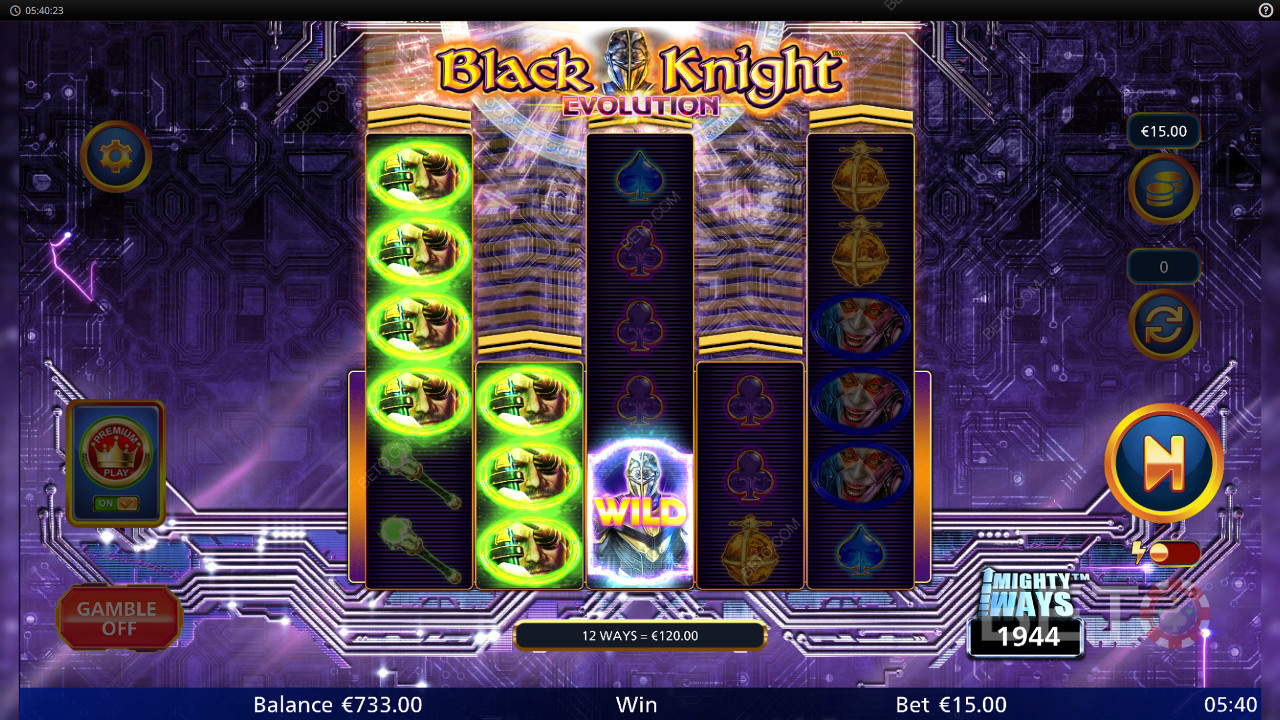 Black Knight Evolution arvostelu BETO Slotsilta