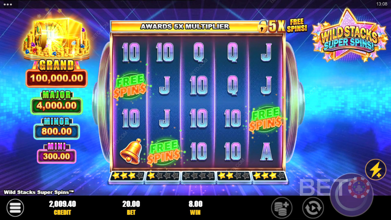 Wild Stacks Super Spins arvostelu BETO Slotsilta