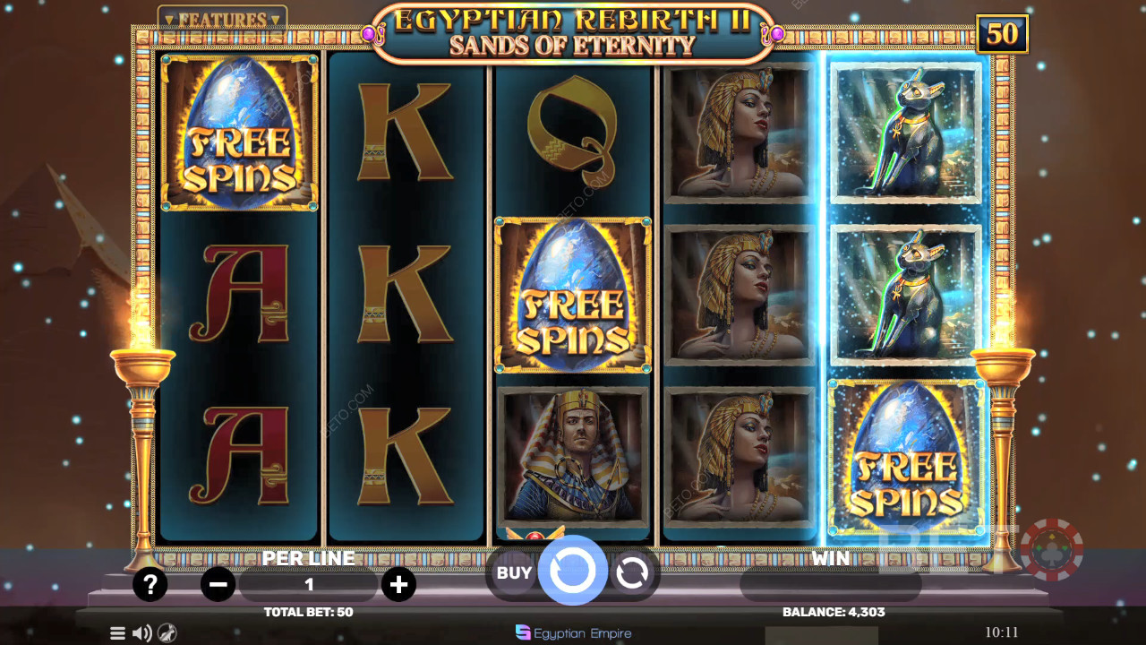 Egyptian Rebirth 2 - Sands of Eternity arvostelu BETO Slotsilta