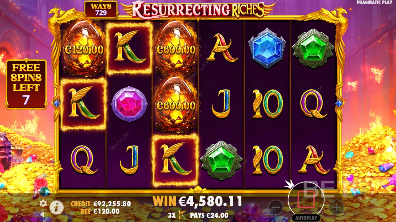Bonusominaisuudet selitetty Resurrecting Riches by Pragmatic Play