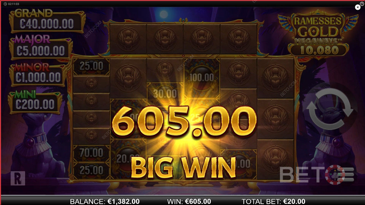 Ramesses Gold Megaways arvostelu BETO Slotsilta
