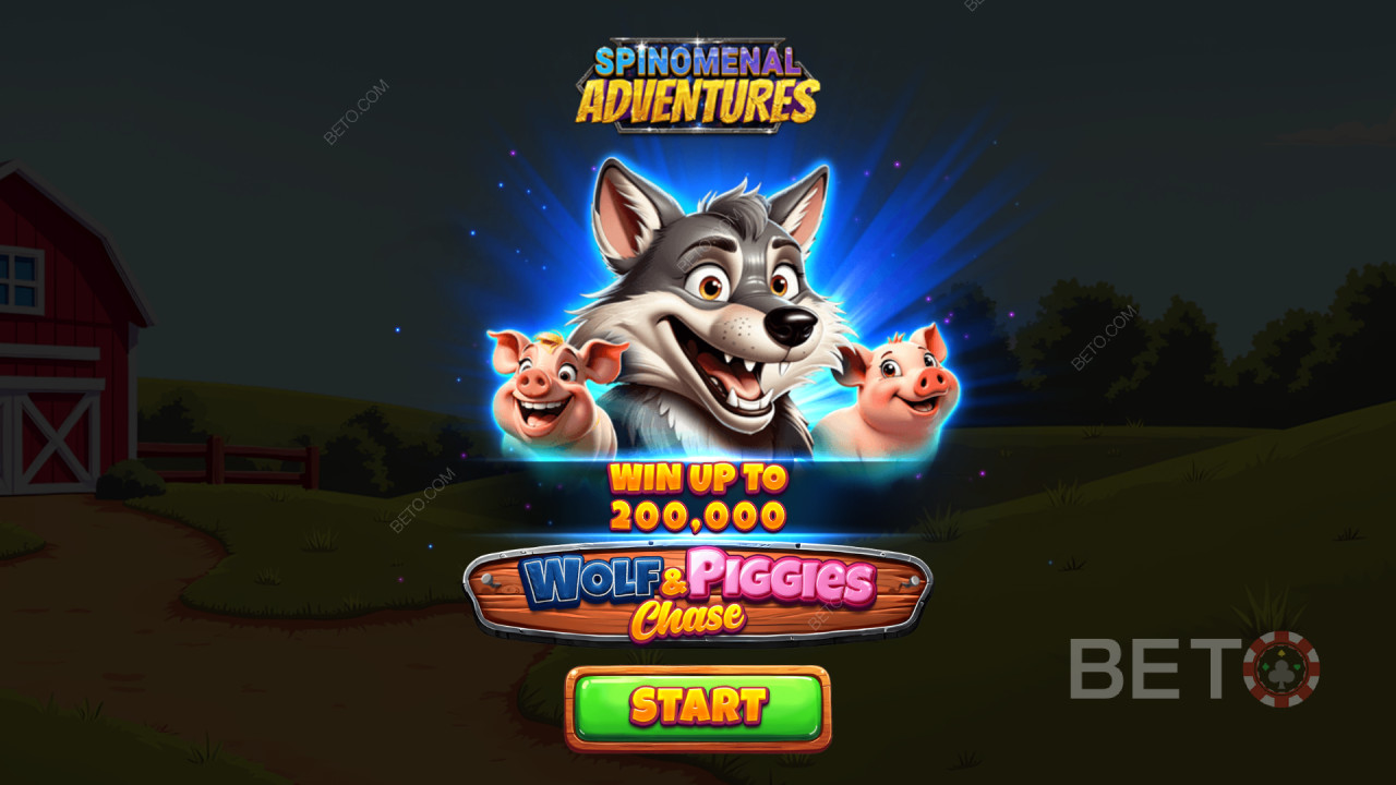 Voita 2,000x panoksesi Wolf & Piggies Chase -videokolikkopelissä!