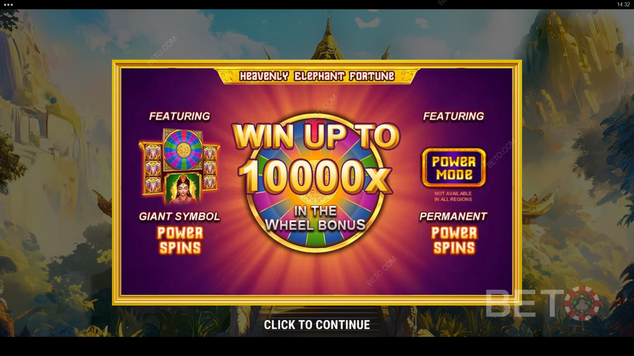 Voita 10,000x panoksesi Heavenly Elephant Fortune nettikolikkopelissä!