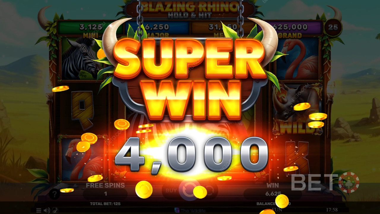 Blazing Rhino Hold & Hit arvostelu BETO Slotsilta