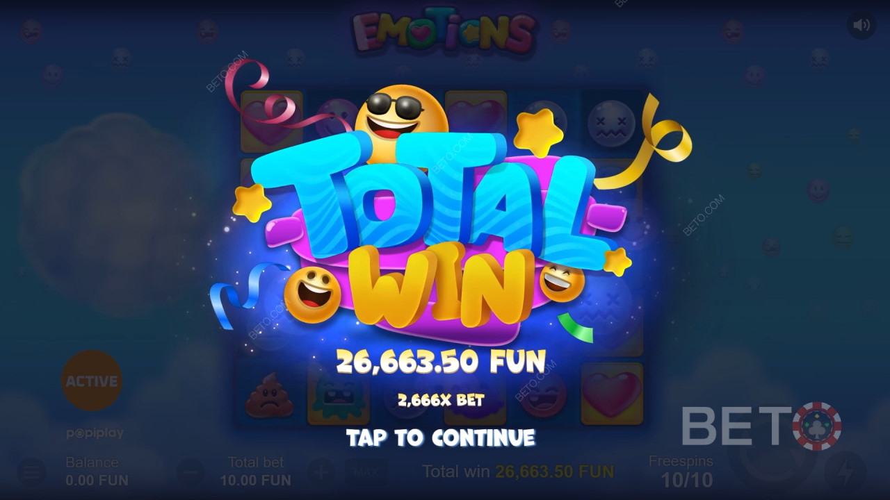 Voita 15,000x panoksesi Emotions-kolikkopelissä verkossa!
