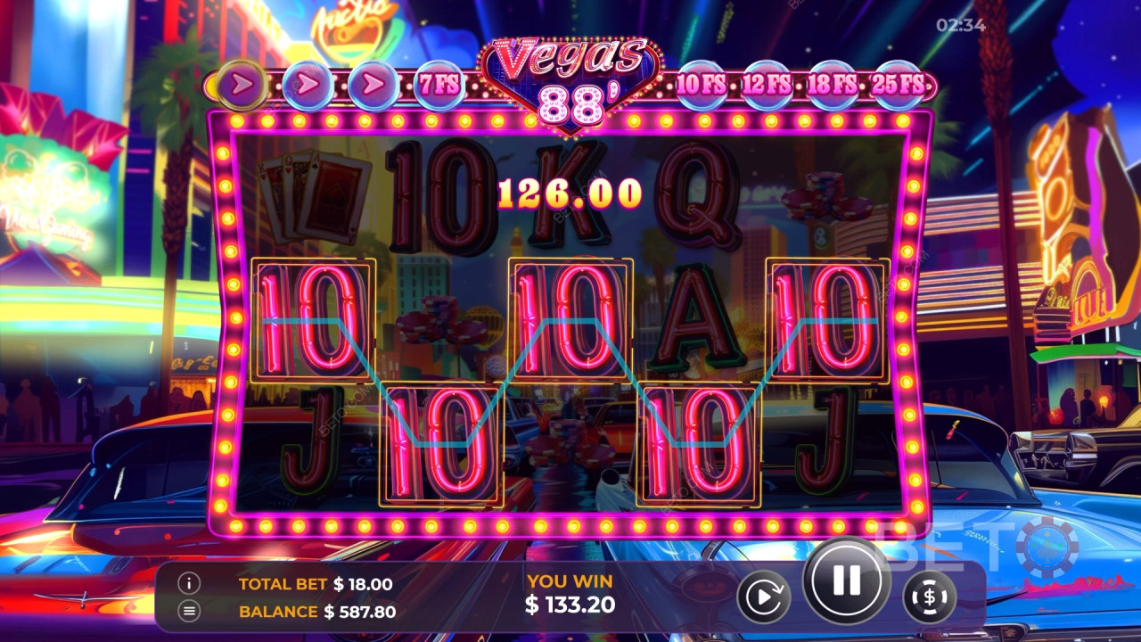 Bonusominaisuudet selitetty Vegas 88:ssa Vibra Gamingin toimesta