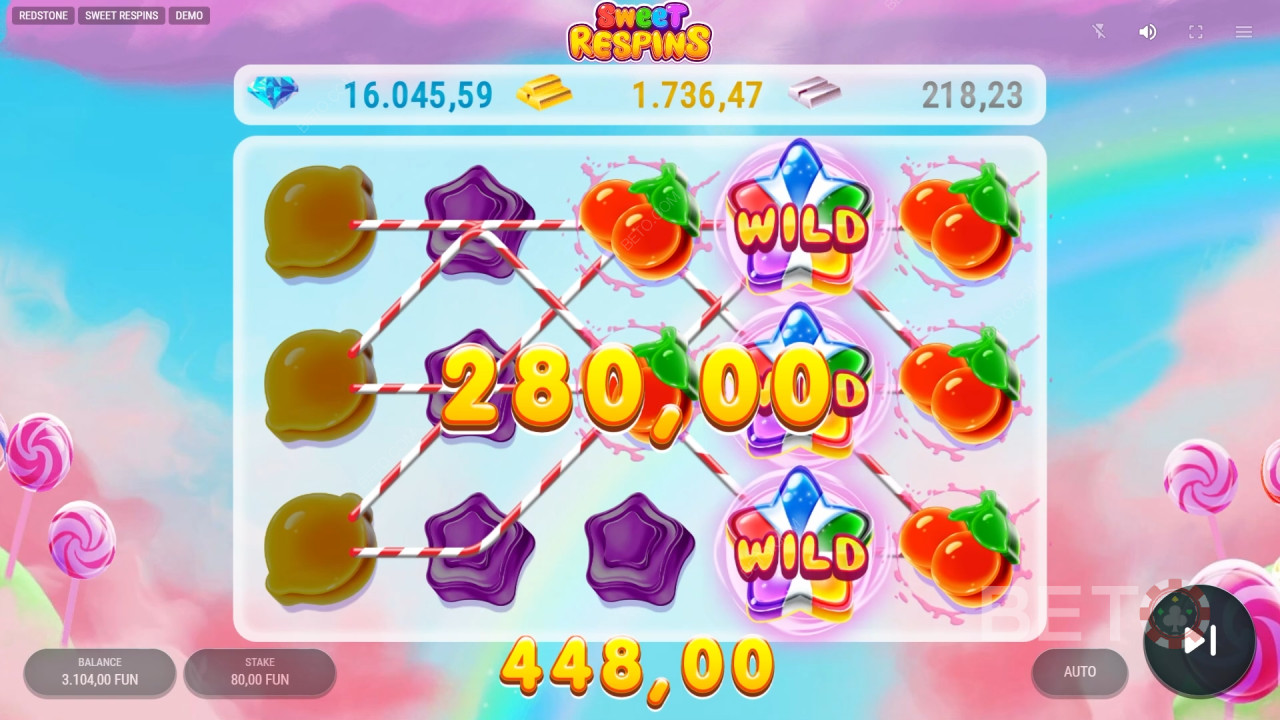 Bonusominaisuudet selitetään Sweet Respins by Redstone -lehdessä