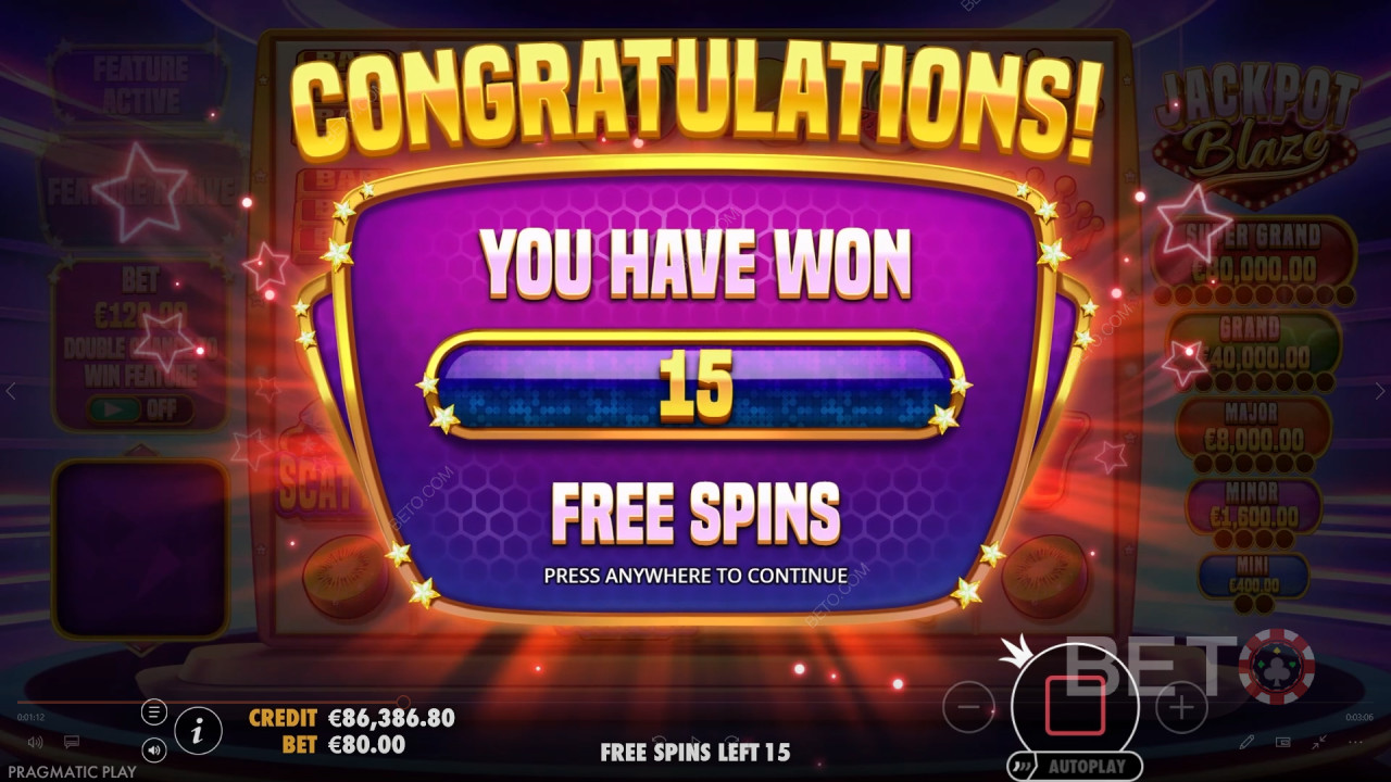 Voita 5000x panoksesi Jackpot Blaze -kolikkopelissä!