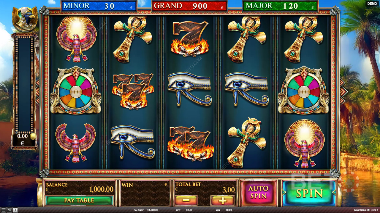 Red Rake Gamingin Guardians of Luxor 3 -pelin pelaaminen