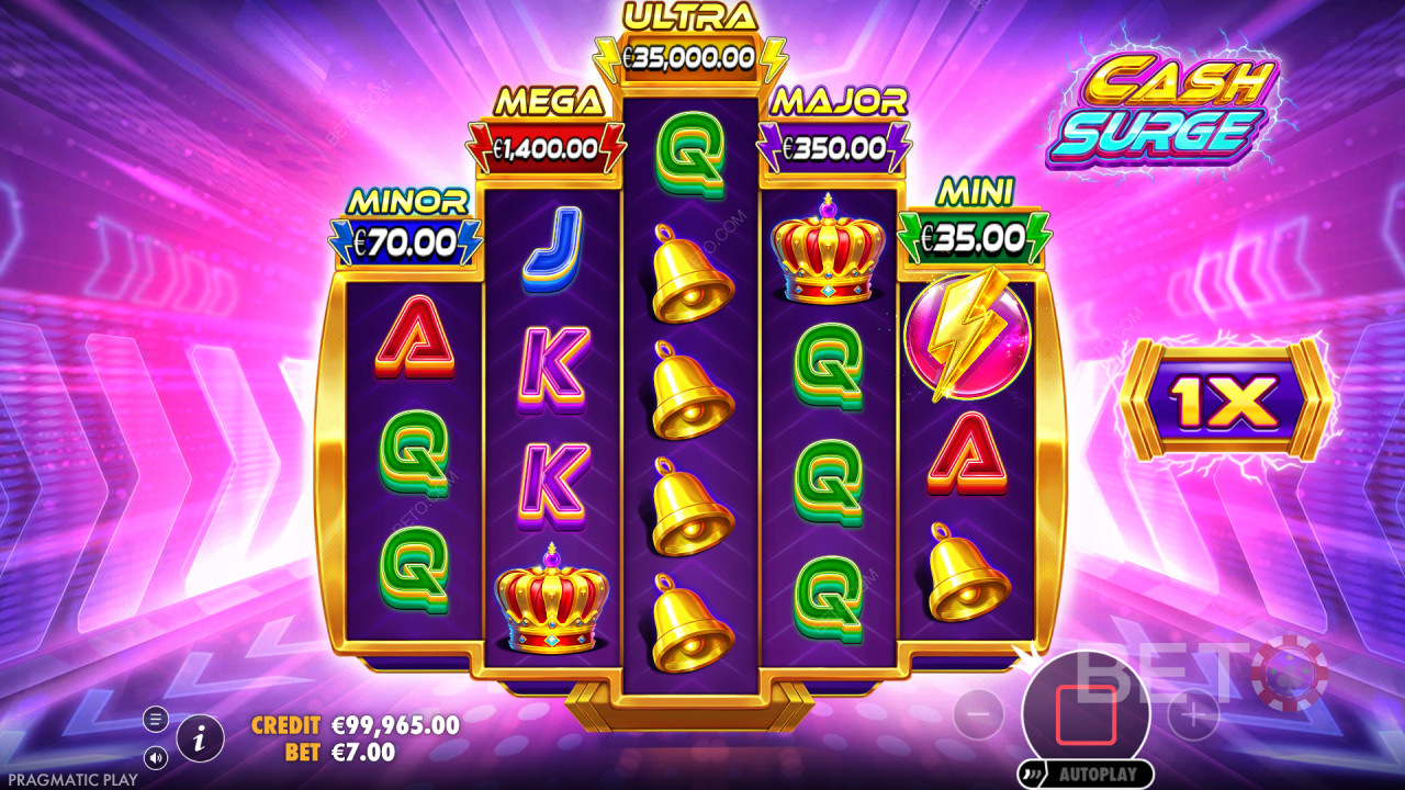 Voita 5000x panoksesi Cash Surge -kolikkopelissä!