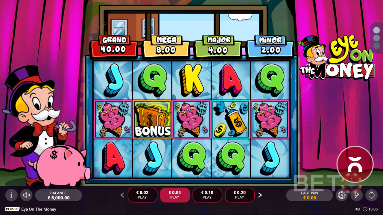 Kuinka pelata Popok Gamingin Eye on the Money -peliä?
