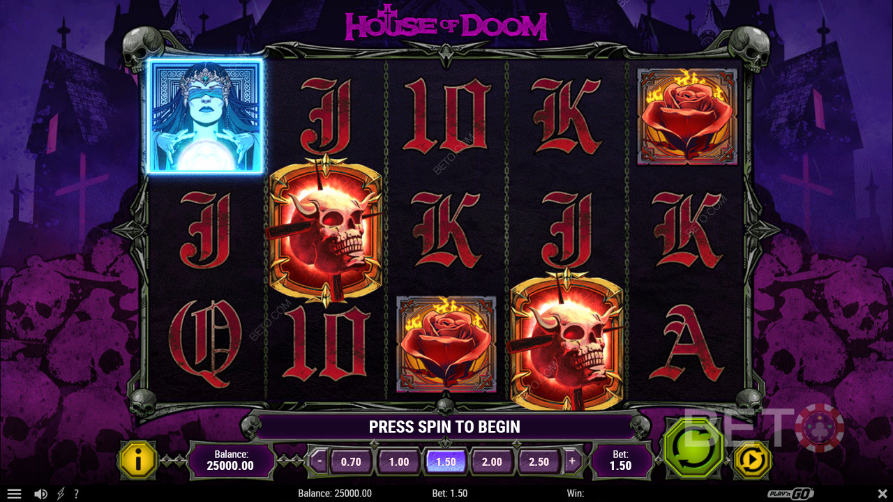 Saa 3 tai useampi Doom-symbolin scatteri avataksesi Doom Spins -toiminnon ja sen bonukset.