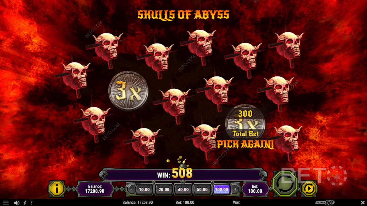 Poimi kalloja Skulls of Abyss -tilassa ja voita oikean rahan palkintoja ja jopa x20-kertoimia.