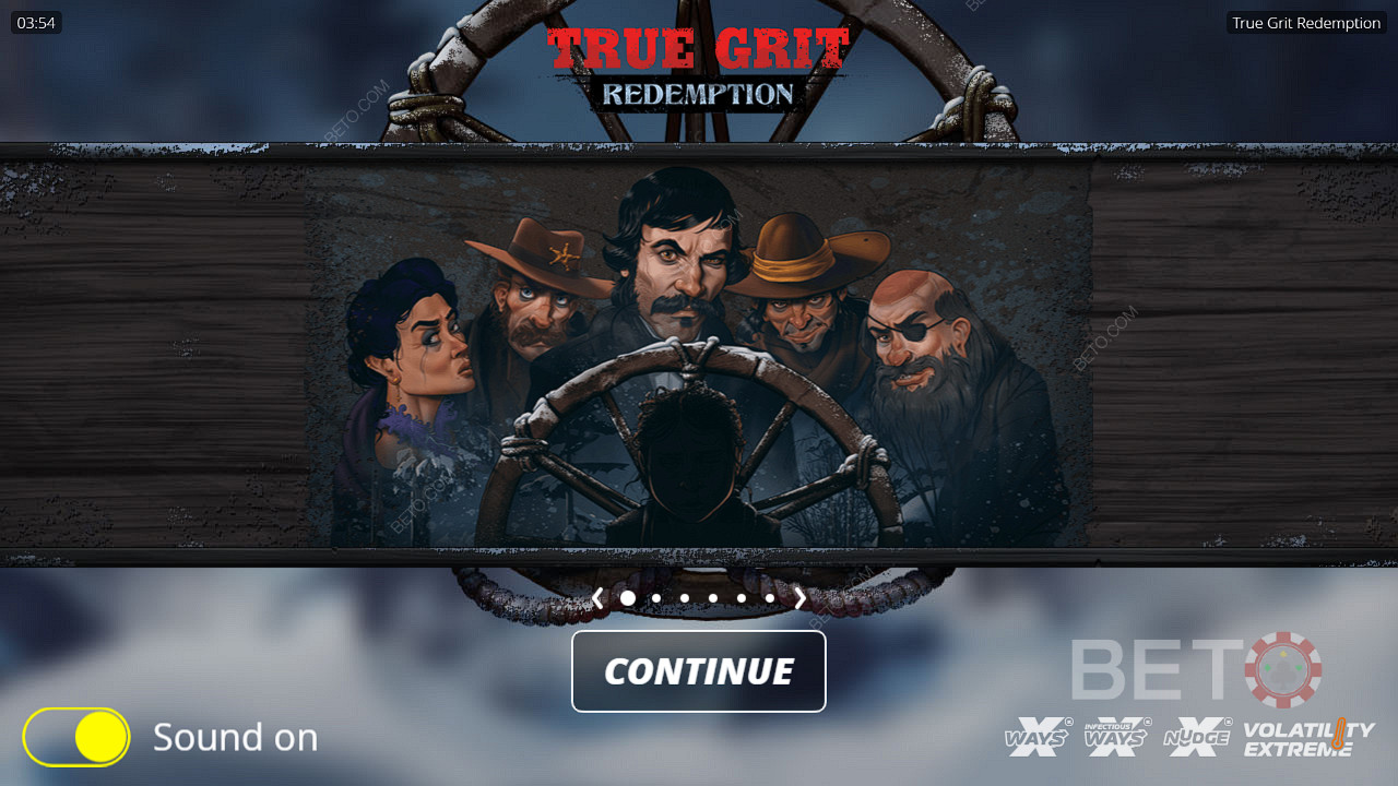 True Grit Redemption -kolikkopelissä voit nauttia synkästä tarinasta ja tehokkaista ominaisuuksista.