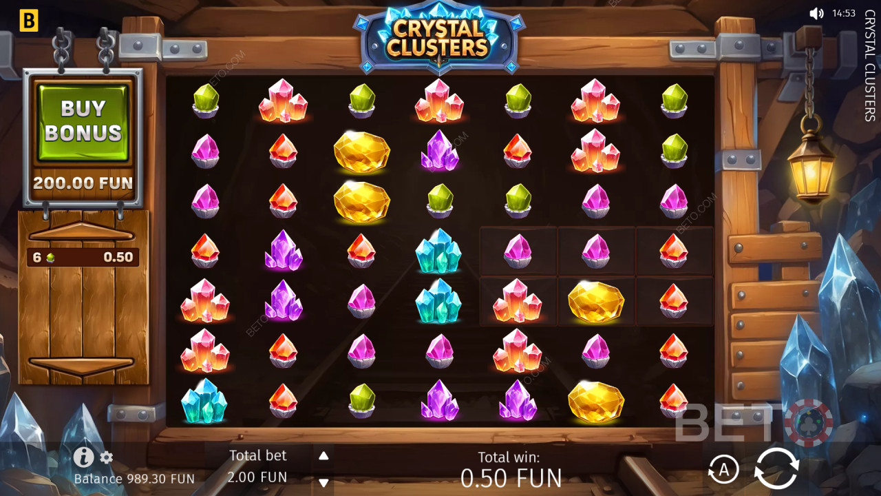 BGamingin Crystal Clusters -pelin bonusominaisuudet selitettynä