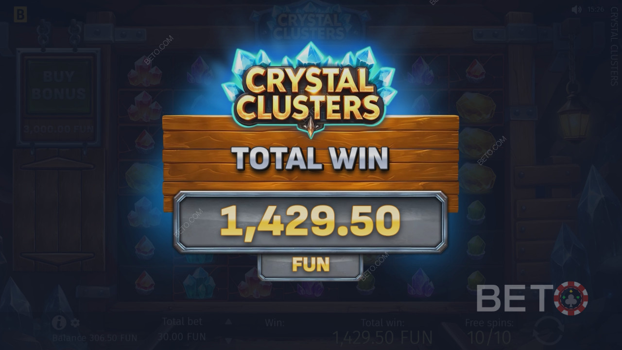 Voita 5 000-kertainen panoksesi Crystal Clusters -kolikkopelissä verkossa!