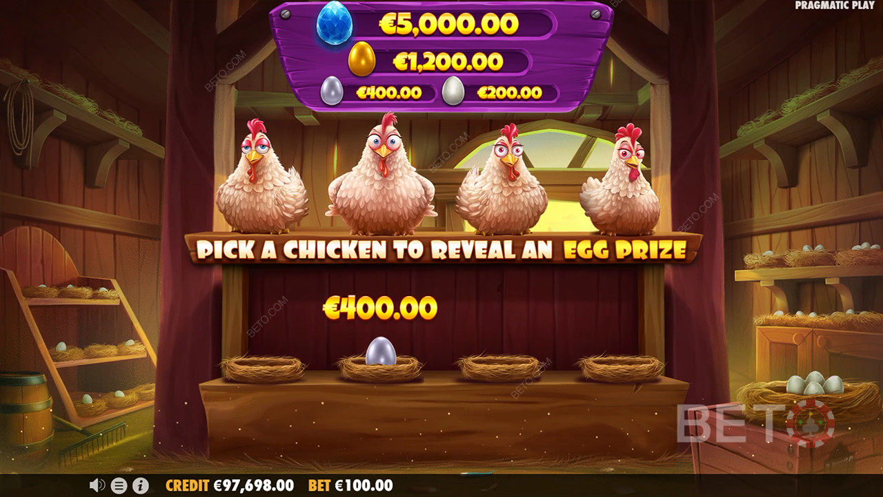 Bonusominaisuudet selitetty Chicken Chase by Pragmatic Play