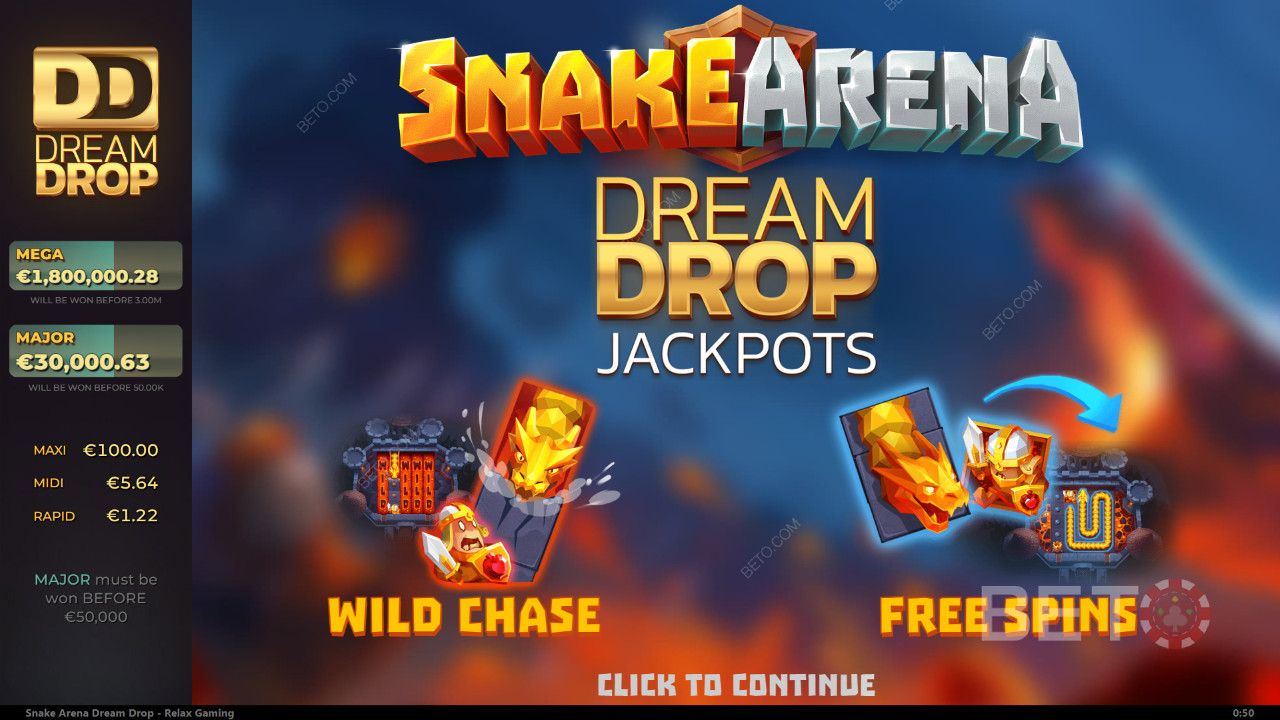 Snake Arena Dream Drop arvostelu BETO Slotsilta