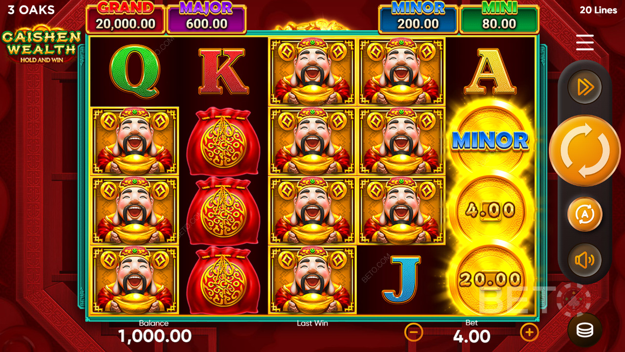Caishen Wealth Hold and Win arvostelu BETO Slotsilta