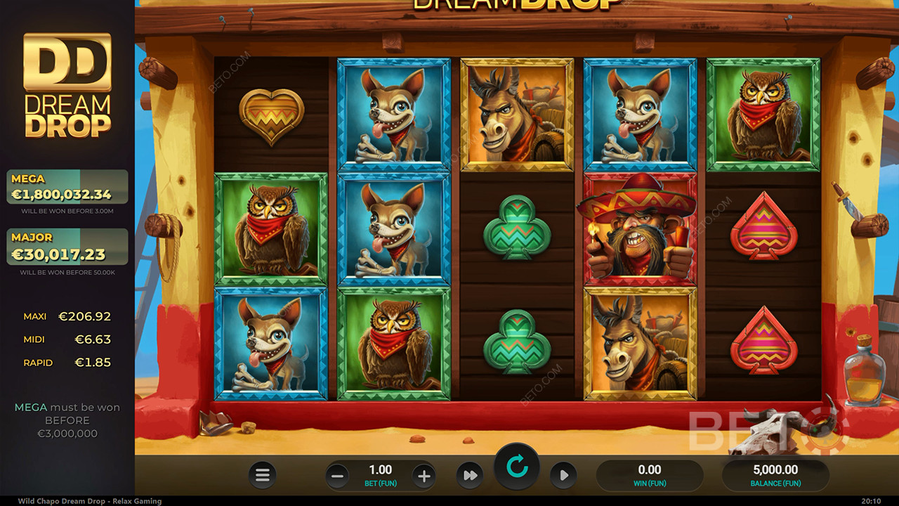 Wild Chapo Dream Drop arvostelu BETO Slotsilta