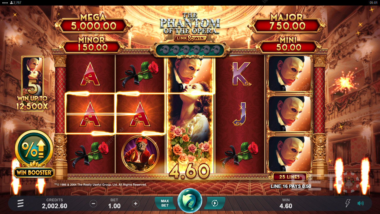 The Phantom of the Opera Link and Win arvostelu BETO Slotsilta