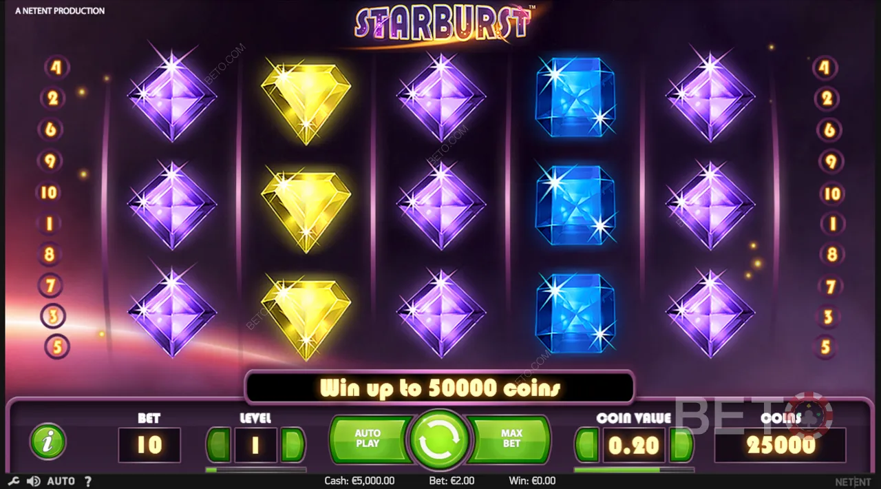 Starburst - Videoesimerkki räjähtävällä pelattavuudella, ilmaiskierroksilla ja voitoilla