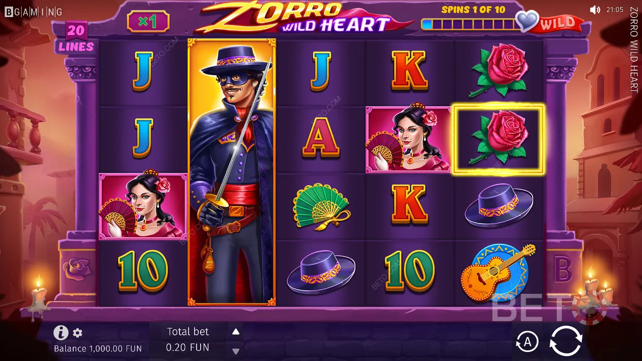 Zorro Wild Heartin näytteen pelattavuus